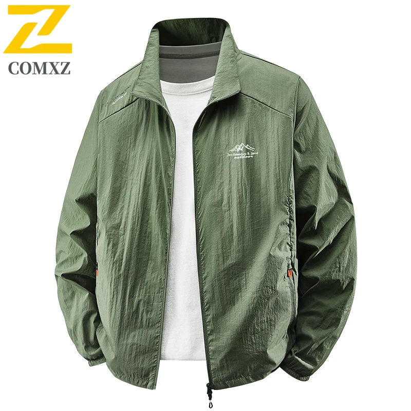 Men's Sunscreen Clothing Summer Thin Breathable Anti-UV Fishing Jacket Ice Silk Cool Technology Clothing Quick-drying Outdoor