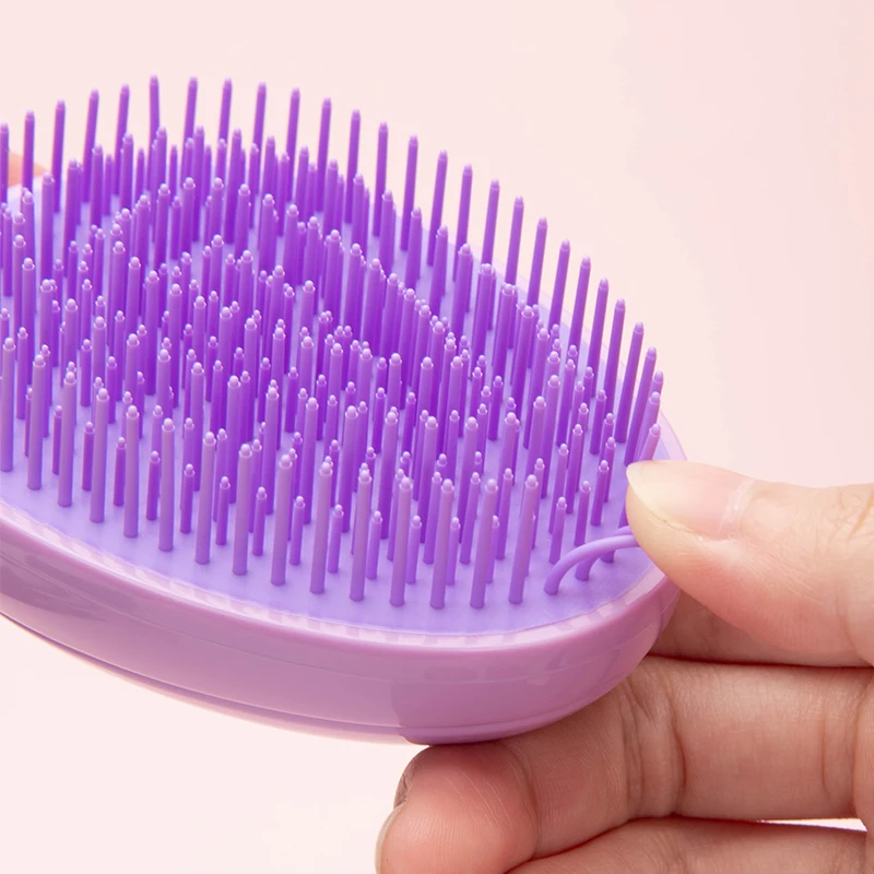 Mini Detangling Hair Brush Egg Round Shape Hair Brushes Anti-knotting Hair Smoothing Combs Anti Static Massage Hair Care Tools 6