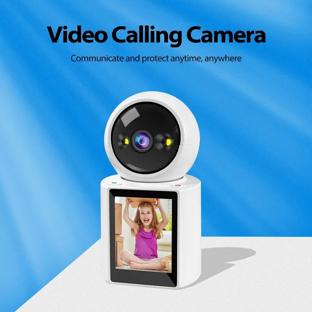 Dual Screen Camera: One Click Call, 4K 6MP WiFi Camera with AI Human Detection, Color Night Vision CCTV Video Surveillance 6