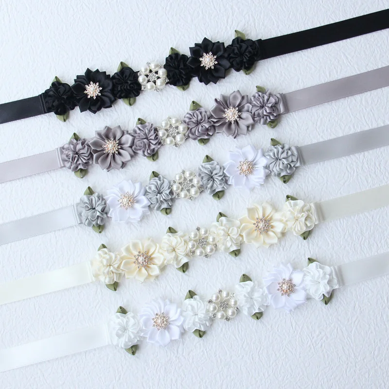 Mode Rose Blume Stirnband mit Strass Haar Zubehör Ballett Kopfschmuck Haar Zubehör Ballerina Kopfbedeckungen – Detail 10