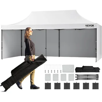 10x20FT Portable Outdoor Canopy Shelter with Detachable Sides 1