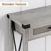 Farmhouse entrance table, grey control table with rattan drawers, 43 "sofa table with storage 5