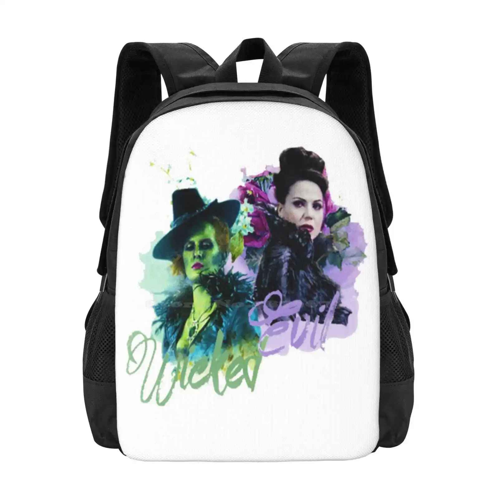 Sisters Wickedqueen Pattern Design Bagpack School Bags Zelena