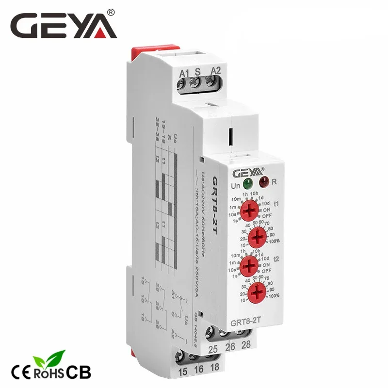 AC/DC 12V〜240V GRT8-B1 ミニ電源オフ遅延時間リレー GRT8-B1 AC/DC 12V~240V Delay Time Relay Mini Power Off Delay