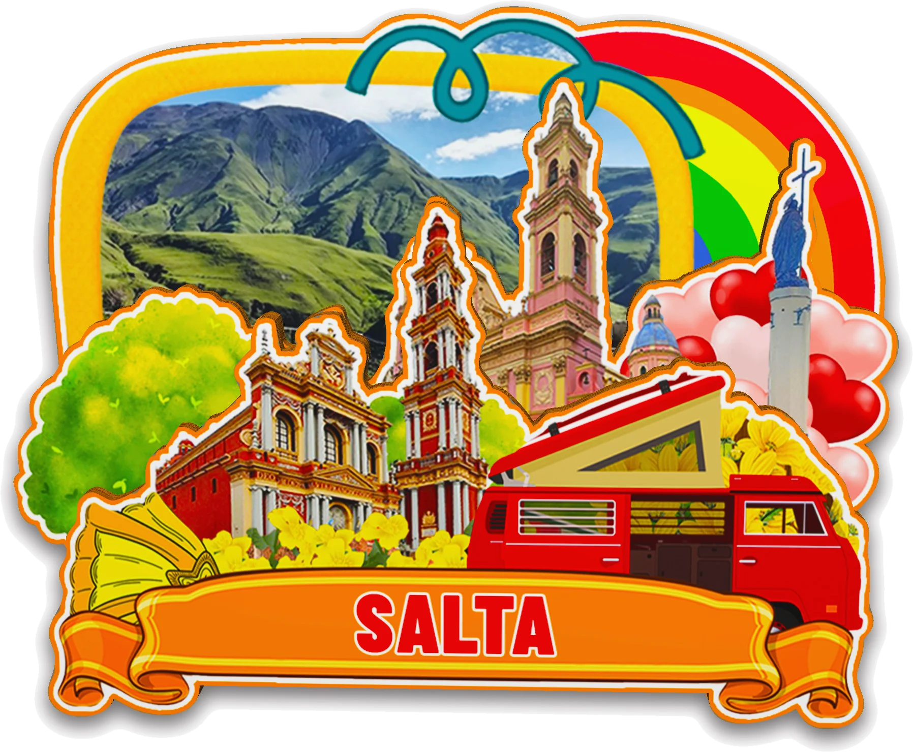 Decorative Magnets for San Carlos De Bariloche El Calafate Ushuaia Puerto Iguazu Salta Mendoza Argentina Travel Souvenirs