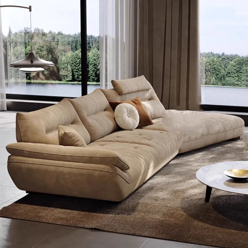 

Adults Lounger Living Room Sofas Double Filler Comfortable Luxury Sofa Modern Italian Oturma Odası Kanepeleri Home Furniture