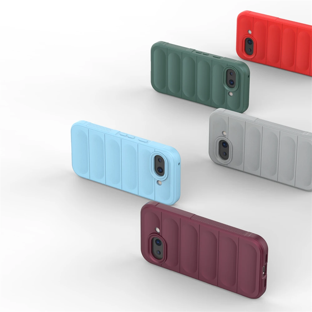 Enhanced Shockproof Soft Silicone Phone Case with Camera Protection - Skin Feel TPU Cover