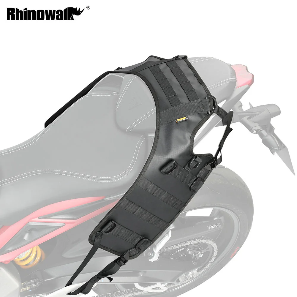 Rhinowalk 오토바이 안장 가방베이스, 범용 모터 뒷좌석 가방 설치 패드 랙 테일 사이드 백, 모토크로스 액세서리
