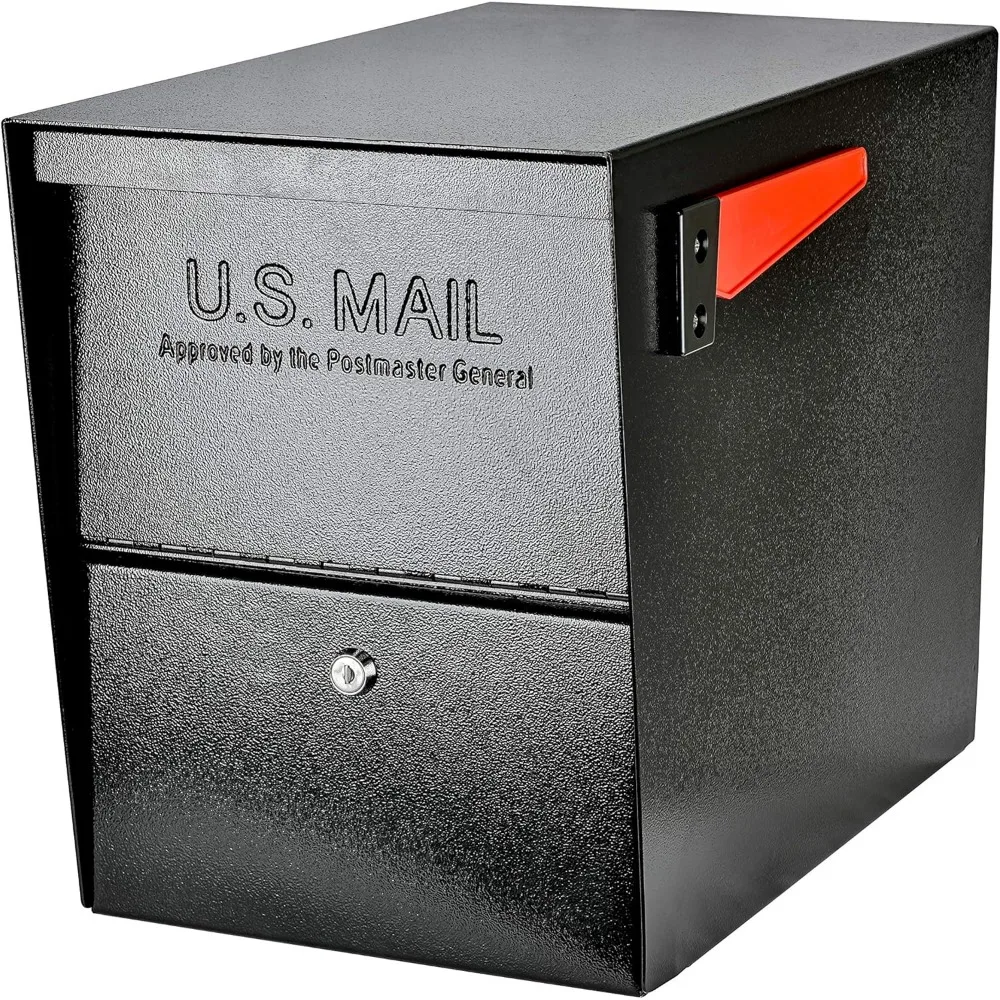 7206 Package Master Curbside Locking Security Mailbox Black,Medium & 7144 Box Bar for Two Applications, 2 Mailbox Spreader