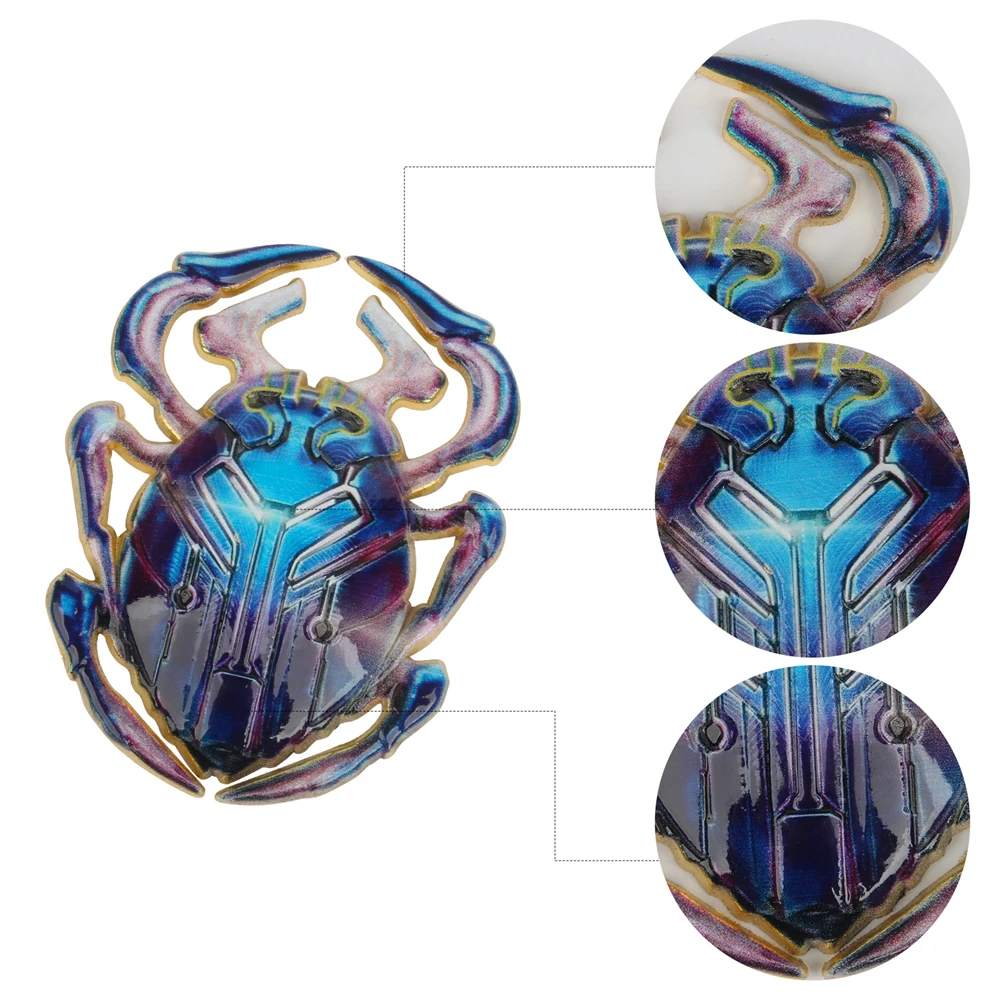 Reyes Blue Alloy Scarab Decorate Exquisite Beetle Metal Made Ornament Fans Collections Halloween Cosplay Prop in Box