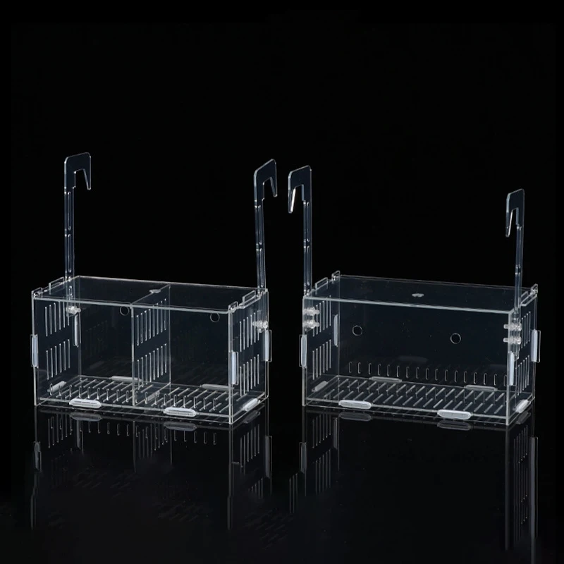 아크릴 수족관 어류 번식 상자, 어류 격리 상자, 흡착판이 있는 부화기, 물고기, 새우, 흰동가리, 구피용