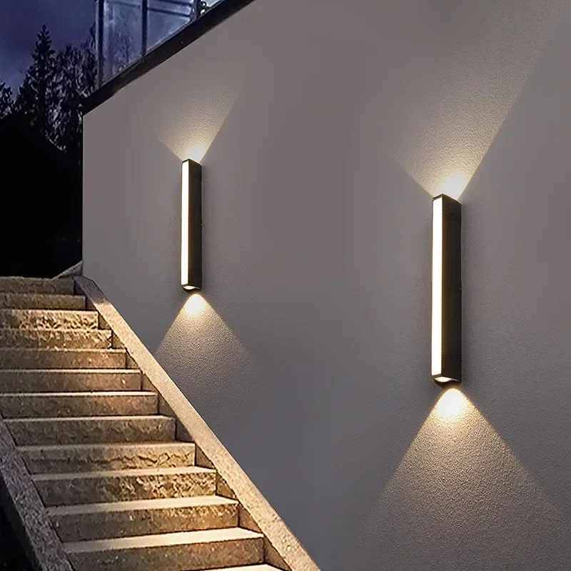 Modern Style Aluminum Porch Lights Waterproof Wall Lamps for Home Wall Garden Lighting Decorations