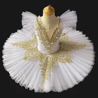 Professional Ballet Tutu Girls White Swan Lake Platter Pancake Tutu Ballerina Party Dress Child Kids Ballet Dance Costume - Image 3