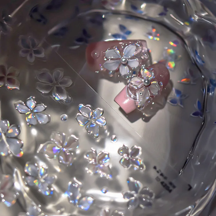 Description Picture 5 of item3D Fashion Jelly Flash Quadripetal Flower Butterfly Nail Art Stickers Manicure Designs High Quality Self Adhesive Sticker T-4204