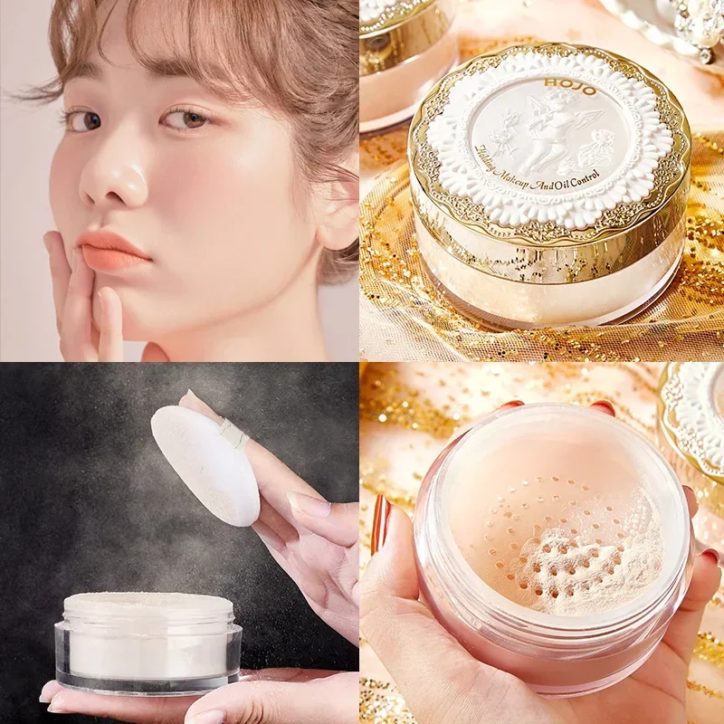 호조 엔젤 매트 반투명 세팅 파우더, 페이스 파우더, 오일 컨트롤, 방수 브라이트닝, 오래 지속되는 베이스 메이크업 화장품