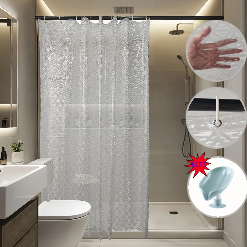 Bathroom Shower Curtain 180X200 Waterproof Mildew-proof
