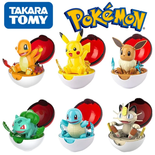 Pokemon brinquedos pokeball deformação anime figura de ação modelo caixa  original pikachu eevee squirtle charmander bulbasaur crianças presentes