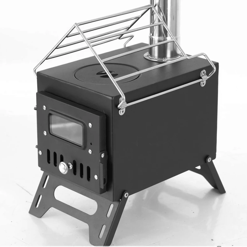 

Indoor heating wood stove Portable folding wood stove burning carbon steel barbecue barbecue camping supplies