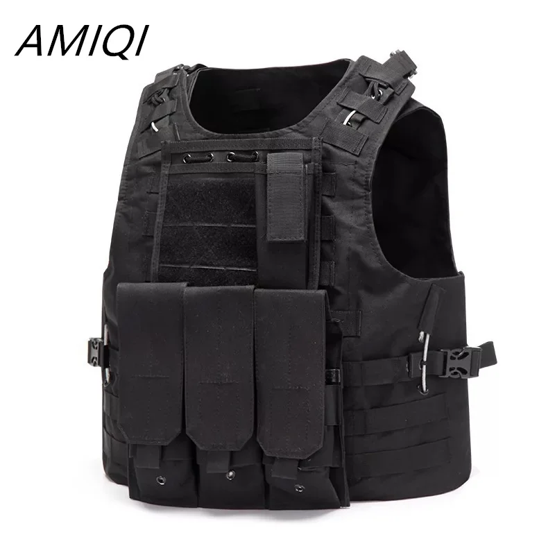 

AMIQI Amphibious Vests Multifunction Camouflage Oxford Fabric Combat Plate Carrier Waterproof Tactical Vest Outdoor Use Tactica