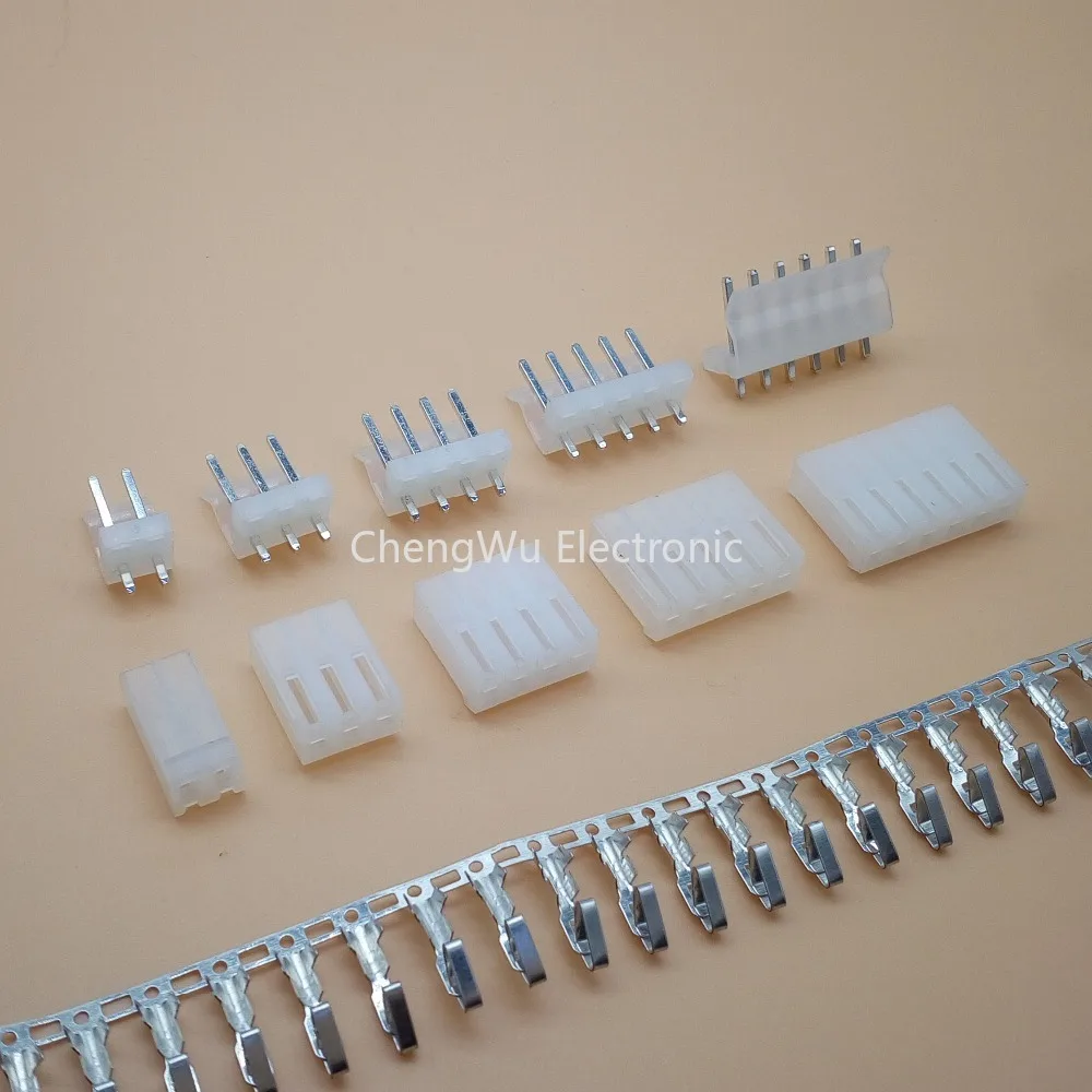 

10sets CH3.96 Pitch 3.96mm Connector Straight Needle Seat+Plug+Terminals 2P 3P 4P 5P 6P