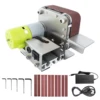 Mini Electric Belt Sander Multifunctional Grinder Belt Sander DIY Polishing Grinding Machine Cutter Edges Sharpener 7 gears 3
