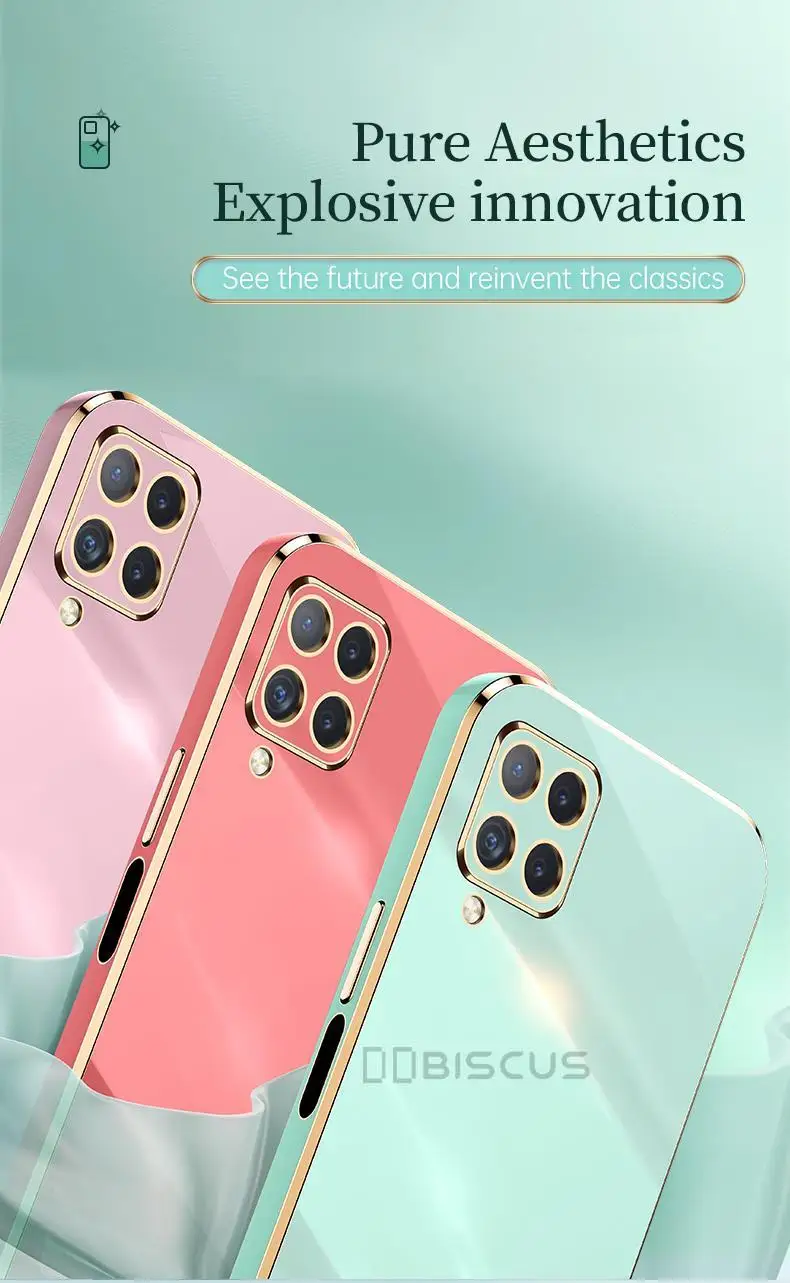 Custodia per Samsung Galaxy A12 A13 M12 M32 A32 A22S A22 A52 A72 A51 A71 A82 Placcatura di lusso Morbida Silicone Gel Funda Carcasa_voghion.com