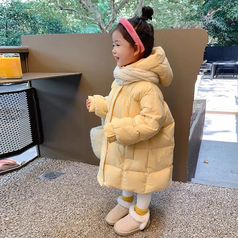 Parka Snowsuit, Winter 3-9 Years Kids Warm Down Jacket for Girls, Fashion Long Hooded Children Outerwear, Toddler Girl Clothes, Down Jacket, Children Jackets, Girls Coat