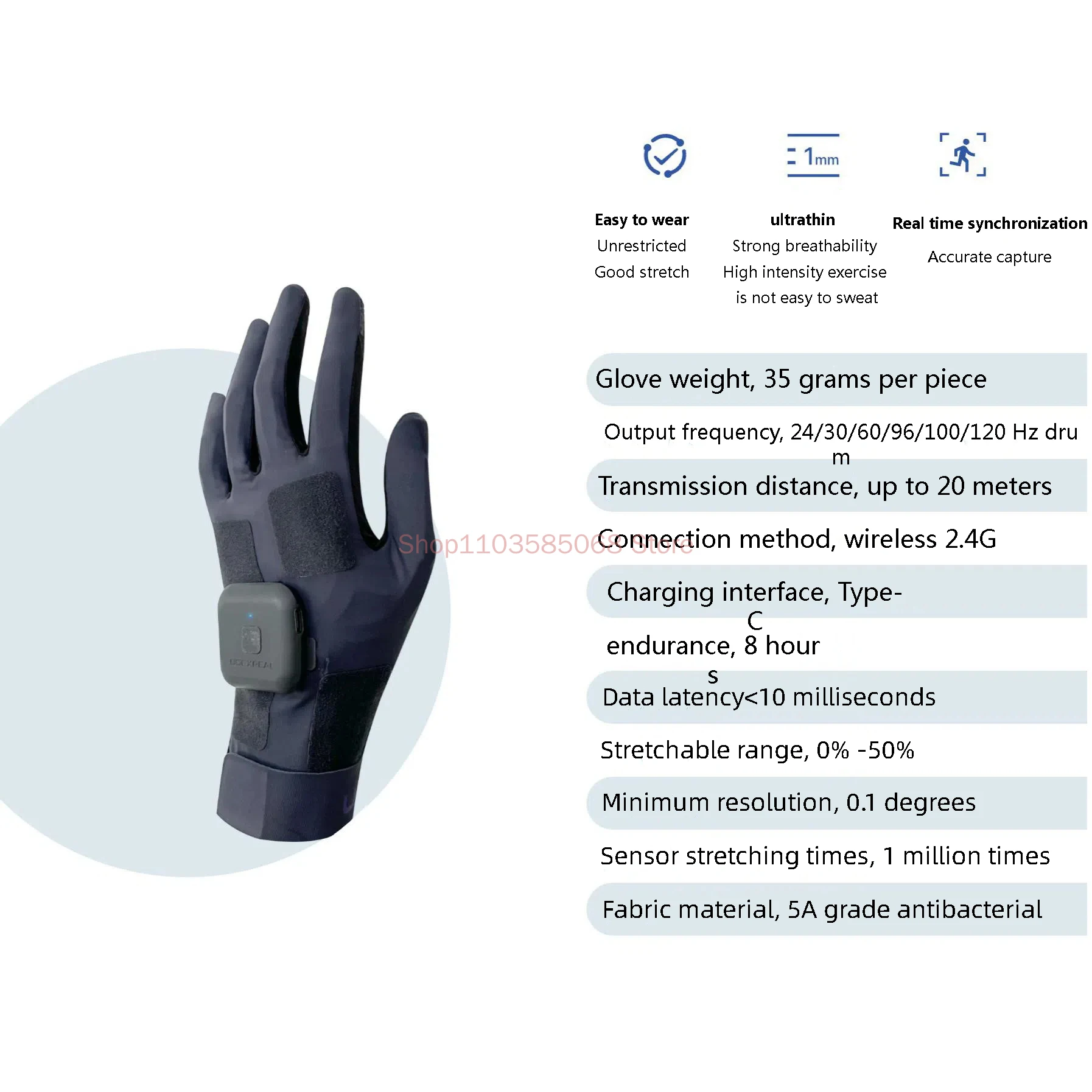 Motion Capture Glove Data Liquid Metal Motion Capture Glove Device VR ...