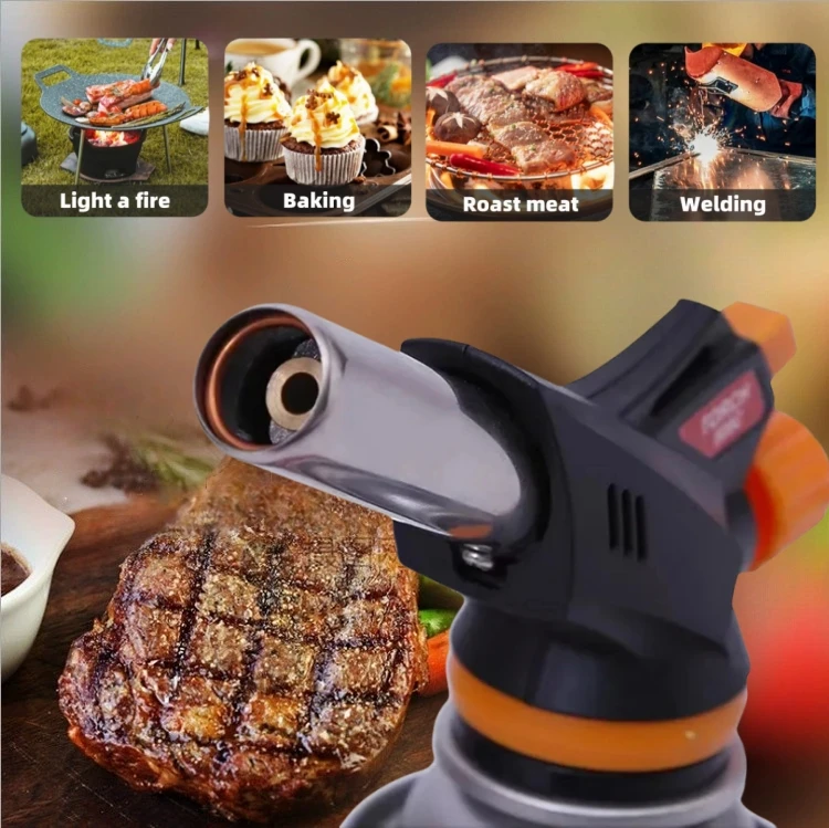 BBQ Butane Lighter Adjustable Gas Torch Flame Gun Kitchen Cooking Burner Burner Nozzle Flamethrower Butane Outdoor Campin