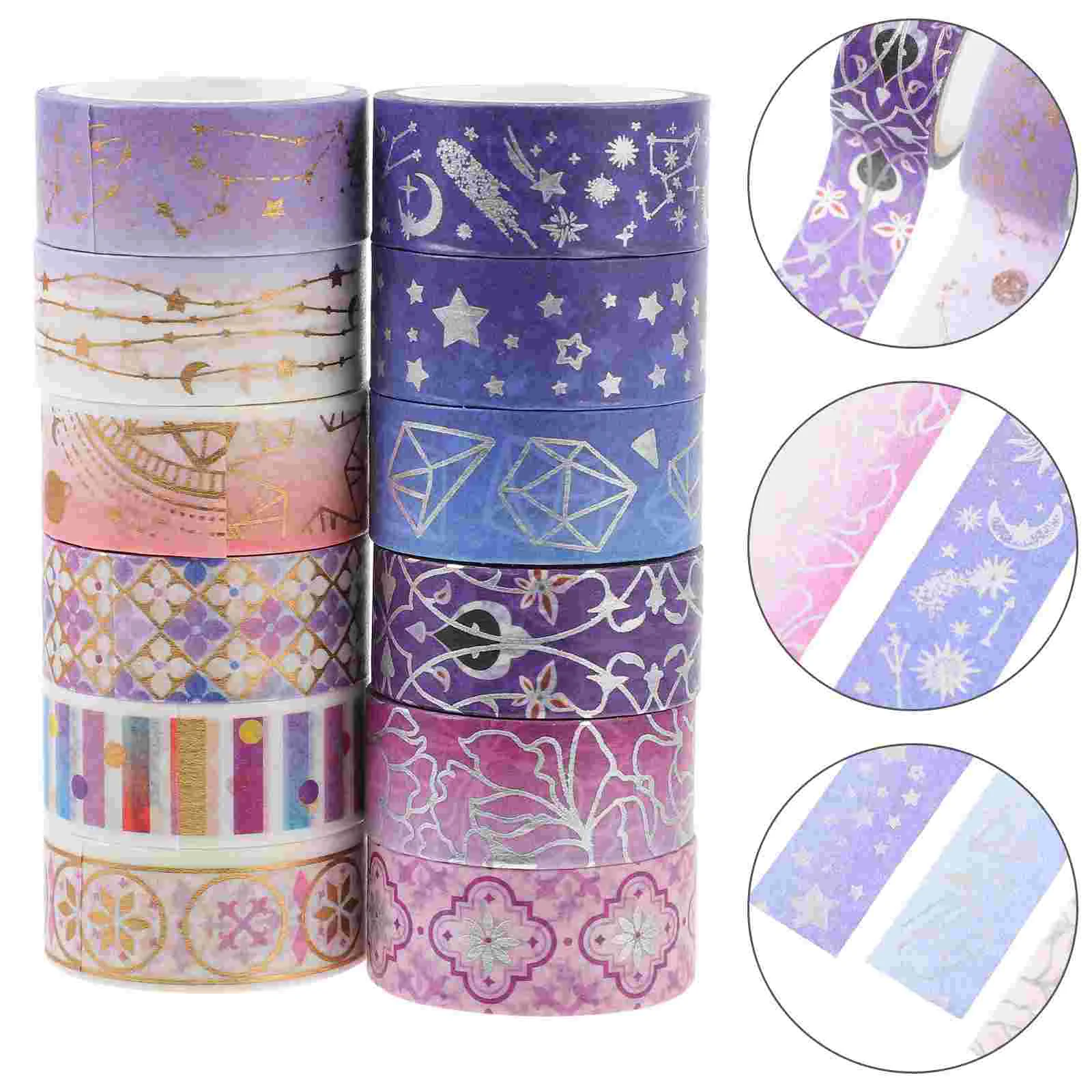 

12 Rolls Stationery Tape Kawaii Washi Craft Christmas Thin Japanese Paper Stickers Favors