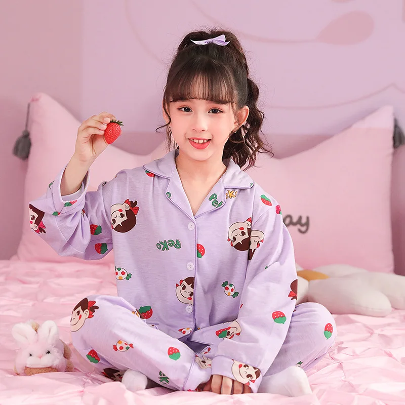 Pijama Sanrio Kawaii infantil, roupas de algodão, cardigã com decote em v,  minha melodia, Kuromi, roupas de anime para meninas, primavera e outono -  AliExpress