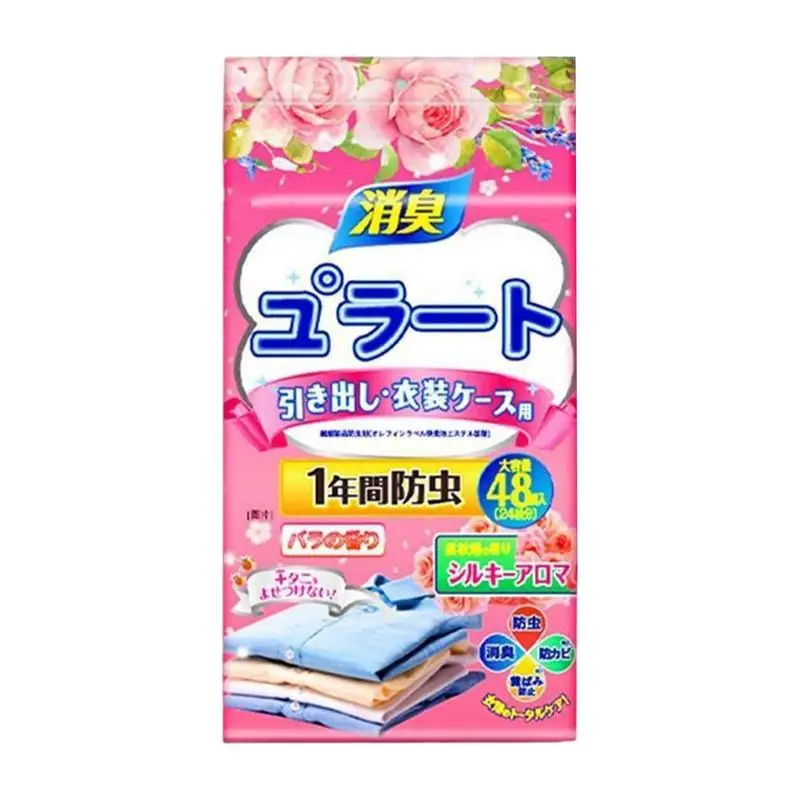 Deodorant Sachet Bags Scented Sachets 48pcs For Drawers Closet Scent Bags Long Lasting Closet Smell Freshener