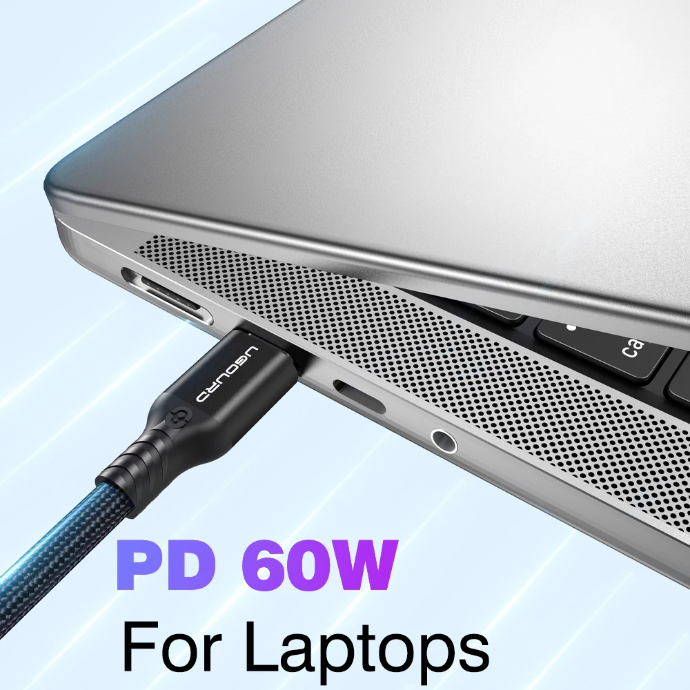 UGOURD USB 3.2 3.1 Gen2 10Gbps USB-A-유형 C 케이블 USB-C 데이터 전송 케이블 USB 허브 SSD 박스용 60W 고속 충전 코드