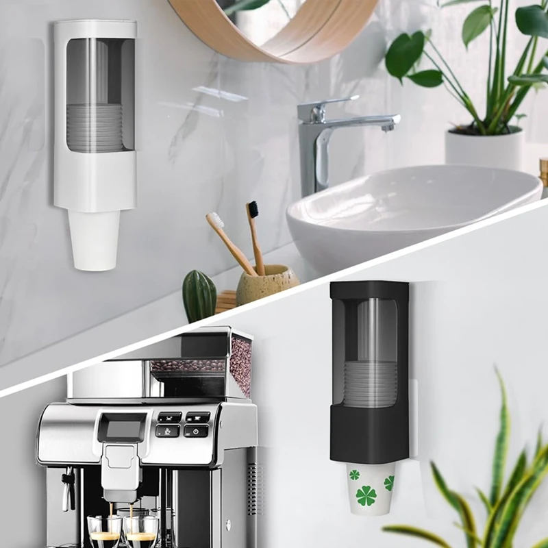 A25F-Cup Dispenser, Wall Mount Water Cooler Cup Holder Fit 3-5Oz Small Cups, Pull Type Cups Holder For Home,Office,