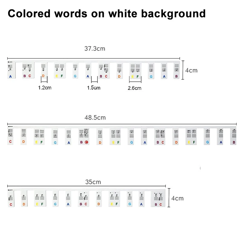 Piano Keyboard Stickers for 88/61 Key, Silicone Removable Piano Keyboard Note Labels for Learning Beginner