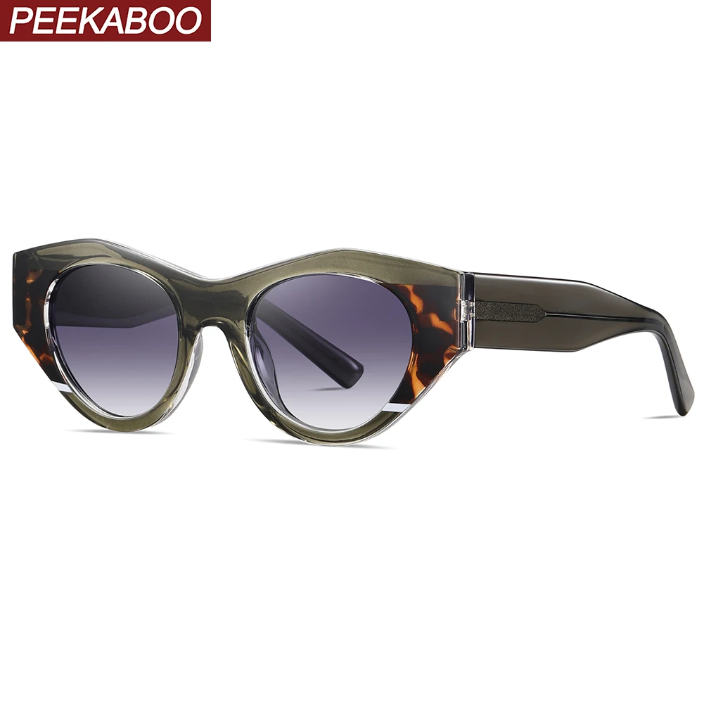 

Peekaboo handmade polarized sunglasses for women TR90 cat eye sun glasses fashion female acetate summer style leopard black
