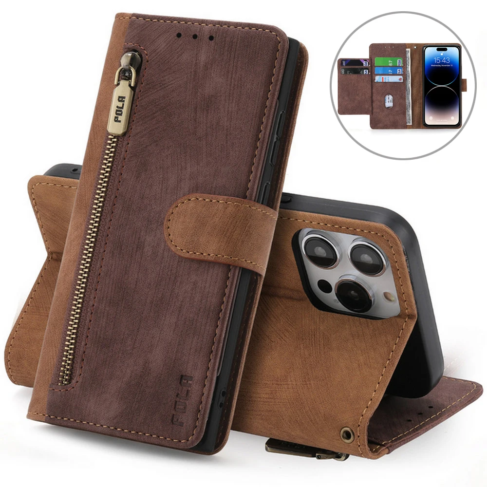 

Flip Case For Tecno Spark 10 Pro RFID Block Leather Zipper Walet Cover For Tecno Spark Go 2023 Case Spark 10C 9T 9 Pro 8C Capa