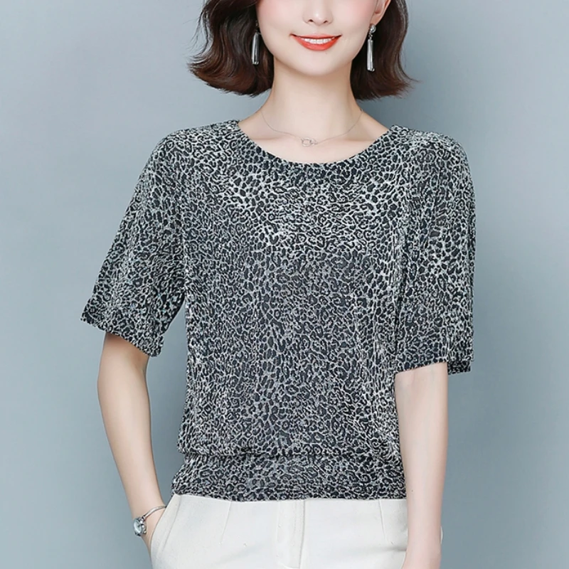 Women Elegant Shine Glitter Summer Blouse
