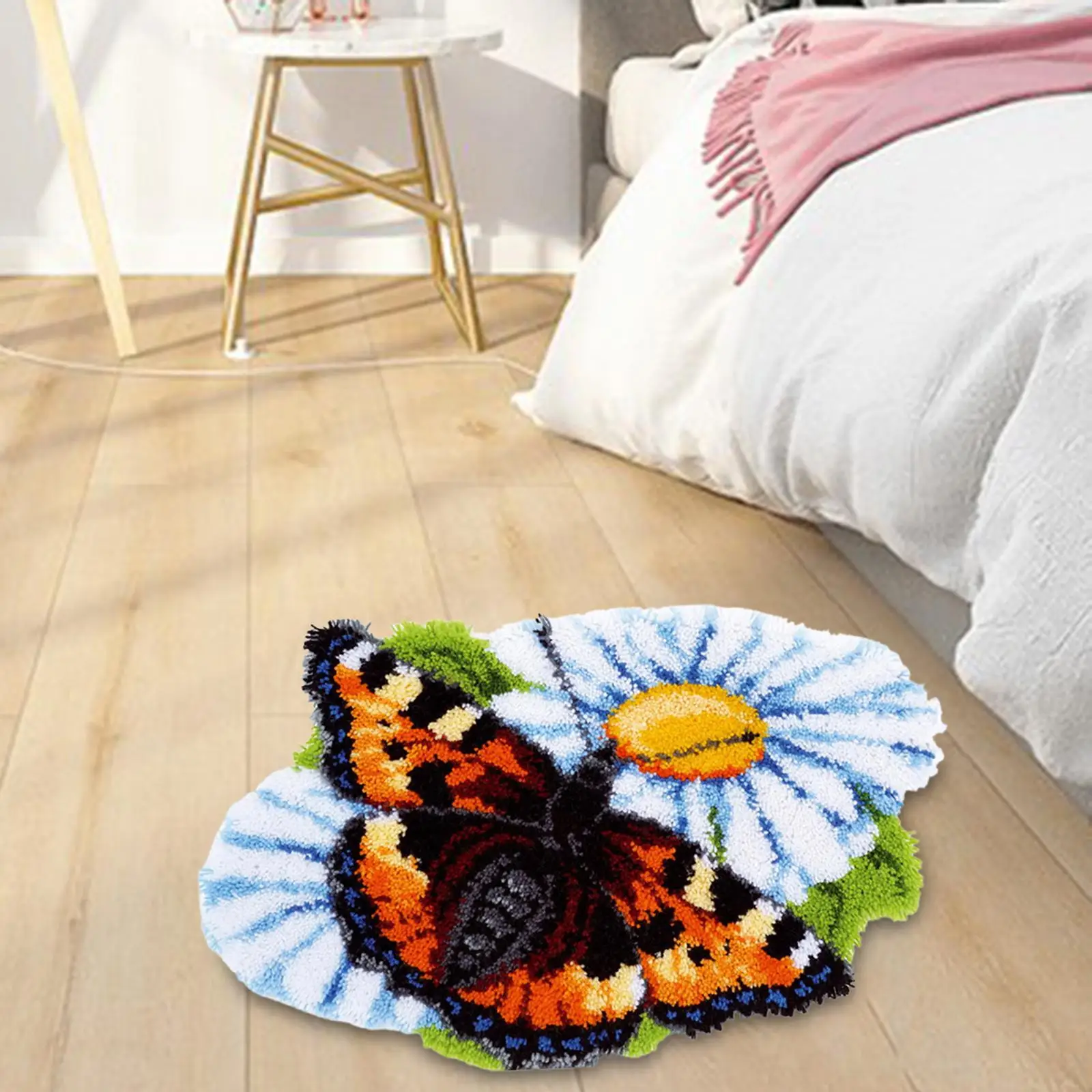 Craft Supplies Carpet Embroidery Kit 3D Latch Hook Rug Kits Crocheting Handcraft Embroidery Cross Stitch Needlework for Cushion Carpet Tapestry Beginner Accessories