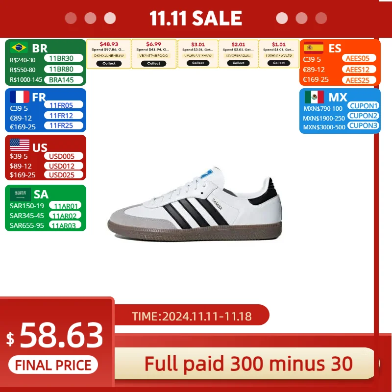 Sports Shoes Adidas Origins Samba Neutral Low cut Casual Board