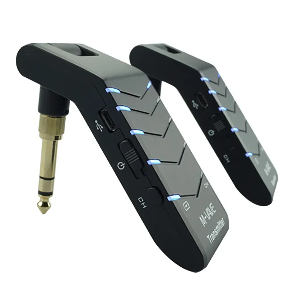 

M-VAVE 2,4 Ghz беспроводной гитарный бас стереопередатчик приемник Встроенная заряжаемая Беспроводная система Запчасти для гитары аксессуары