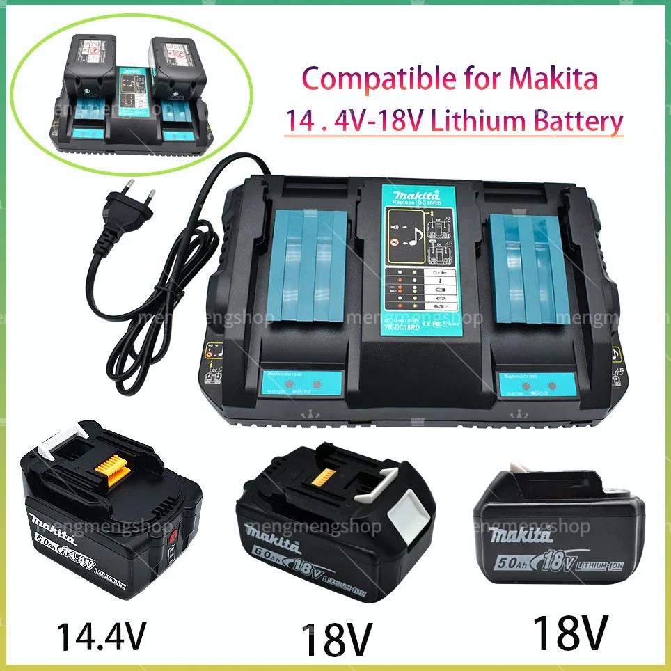 

Original DC18RD Double Charger Li-ion Rechargeable Battery Charger for Makita 14.4V 18V BL1850 BL1830 BL1860 BL1840 BL1415