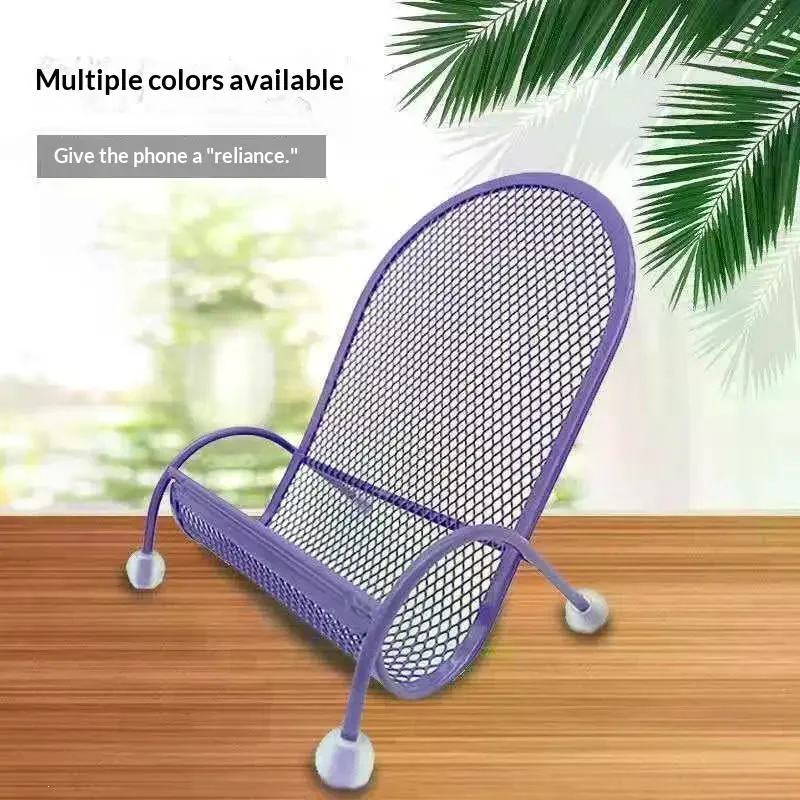 Elegant Wrought Iron Phone Stand with Heavy Duty Base and Ergonomic Design