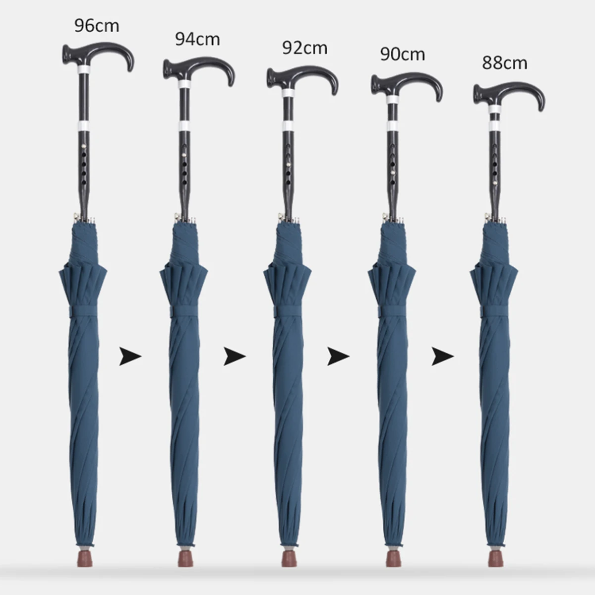 Folding Parachase Large Umbrella Men Strong Windproof Crutch Long