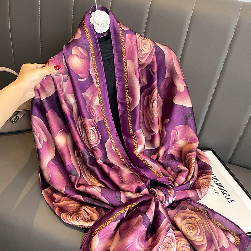 

Luxury Fashion Brands New Printing Silk Scarf For Women Shawls Neckerchief Stole Wrap Scarves Hijabs Lady Bandana Headband
