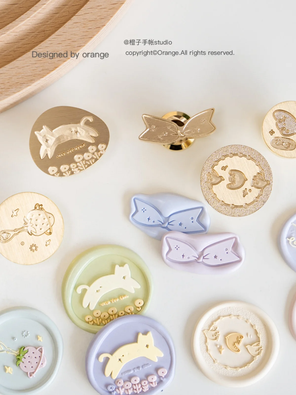 Diy Lacquer Seal Cute Cat Model Peripheral Spring New Relief Seal All Things Sealing Wax Collection Decoration Kid Birthday Gift