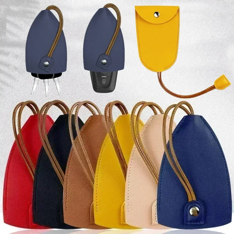 Leather Pull-Out Key Case Cover Creative Large-Capacity Holder Bags Large With Capacity Case Sleeve Key Hook Key Keycha Tools