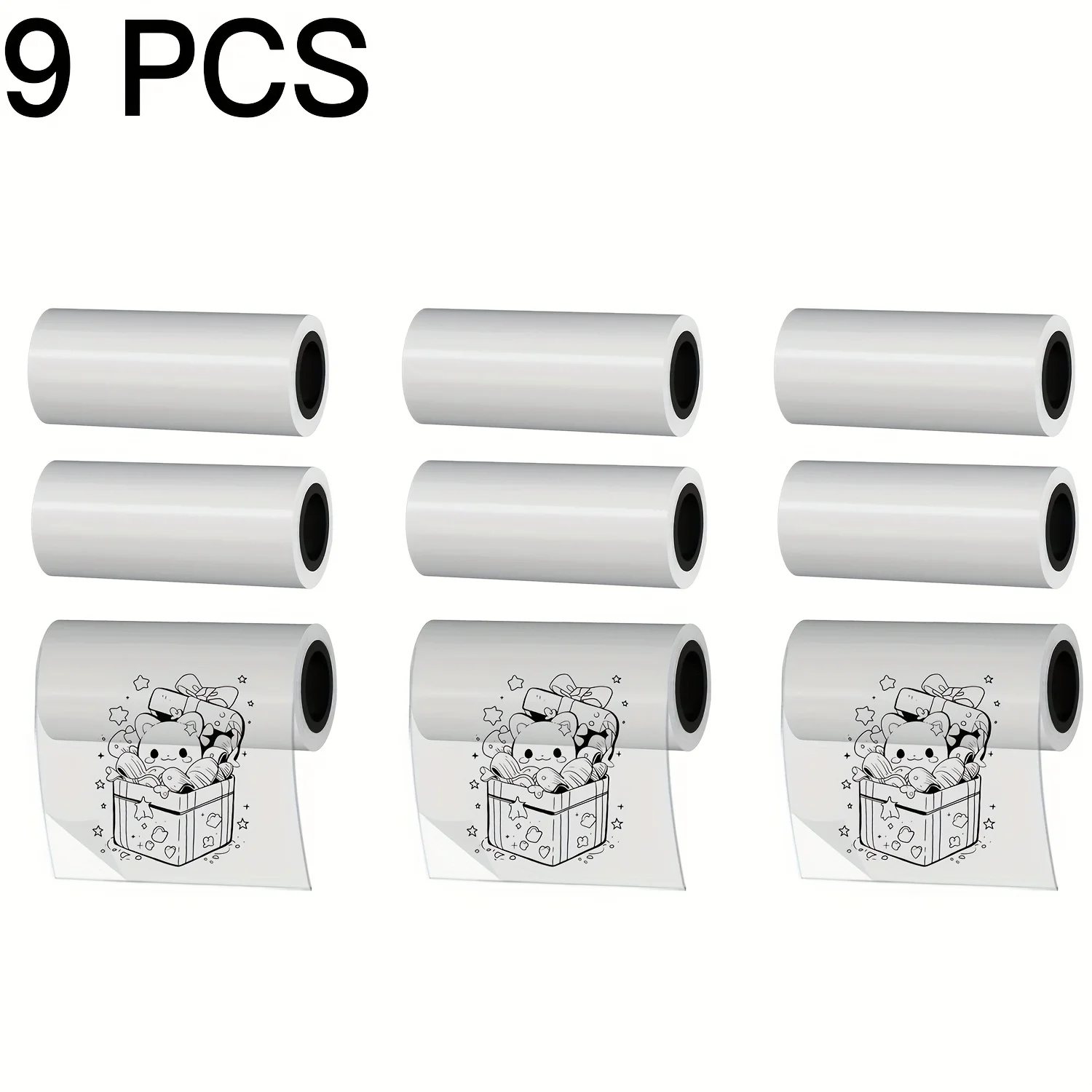 Clear Self-Adhesive Thermal Printer Paper – 57mm Transparent Stickers for Mini P