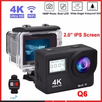 Q6S Action Camera Ultra HD 4K/60fps 24MP WiFi 2" IPS Screen170D Underwater 30M Anti-Shake With Sony 386 Lens Helmet Video Camera 2