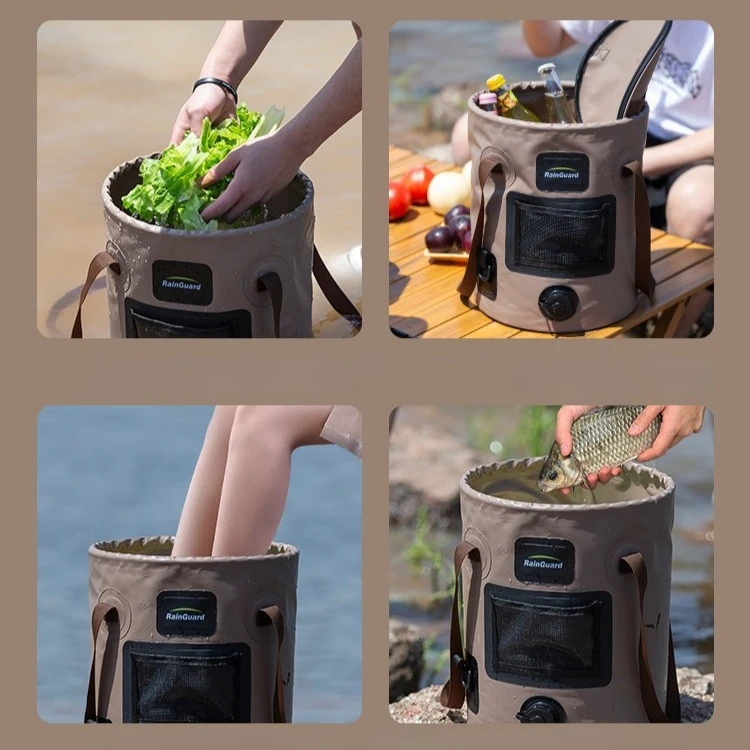 25L indoor/Outdoor folding bucket Portable storage box bucket with ...